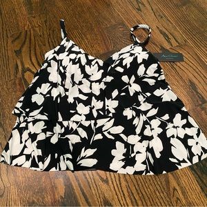 Aqua Green - V Neck Tiered Tankini Top